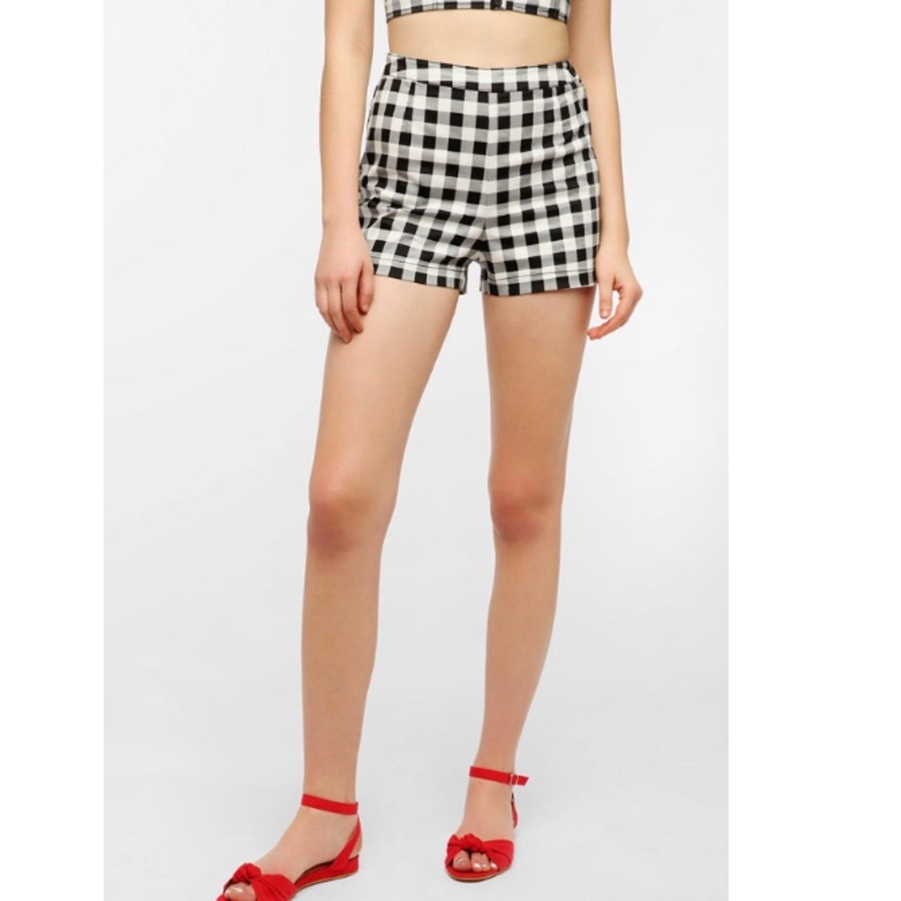 NWT kimchi blue gingham high waisted pinup shorts